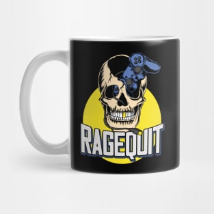 Ragequit Gamer Skull Mug